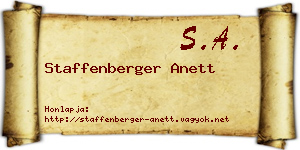 Staffenberger Anett névjegykártya