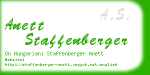 anett staffenberger business card